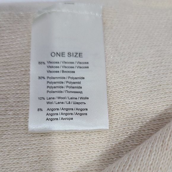 WOOL & ANGORA SCARF WITH PEARL & STONE BEAD DETAIL - Picture 2 of 9